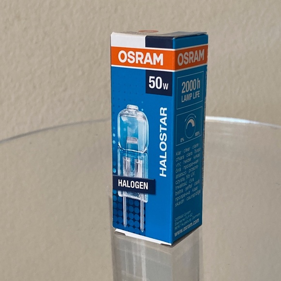 Osram Halostar 50 W Halogen Bulbs Set of 9 in Boxes 12V GY6.35 Bi-Pin Base - Picture 3 of 11